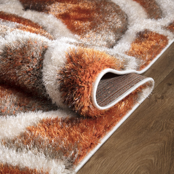 Fairmont Park Tarnov Floral Machine Woven Orange Cream Area Rug